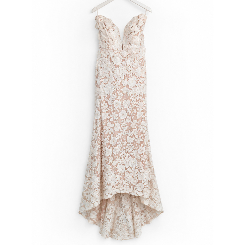 Jenny Yoo Josephine Anthropologie Lace Wedding Dress Size 6 Ivory Bridal Gown - Picture 2 of 4